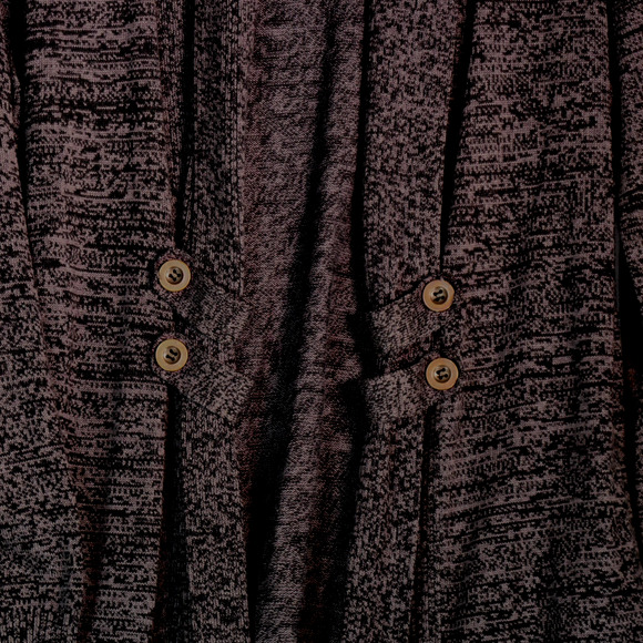 AB Cardigan Sweater Womens Large Gray Knit Waterfall Casual Cozy Minimalist - Picture 2 of 6